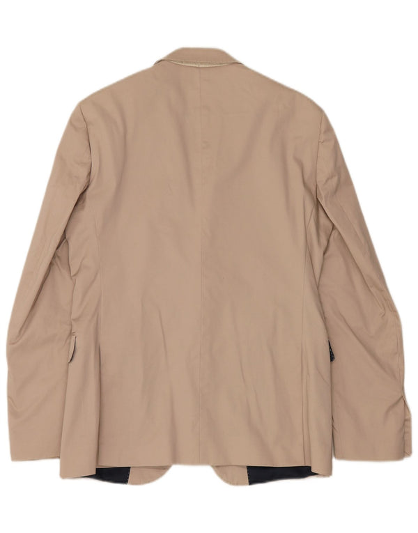 Liu Jo Herre 2-knaps blazerjakke IT 48 Medium Beige Bomuld