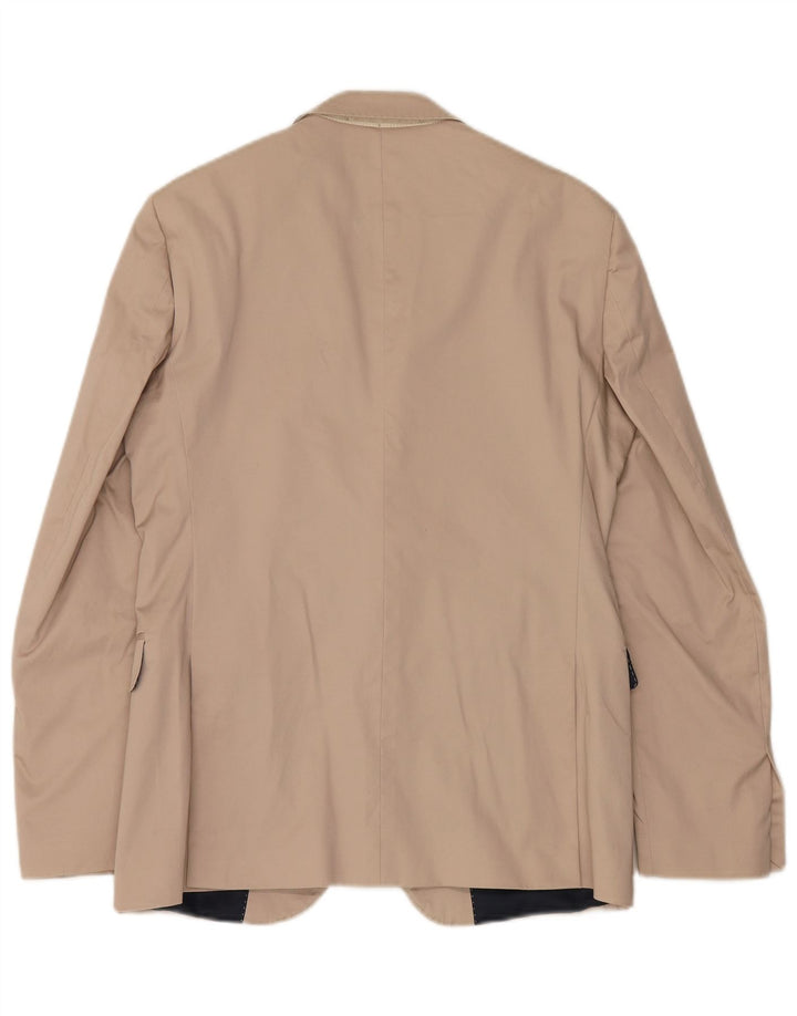 Liu Jo Herre 2-knaps blazerjakke IT 48 Medium Beige Bomuld