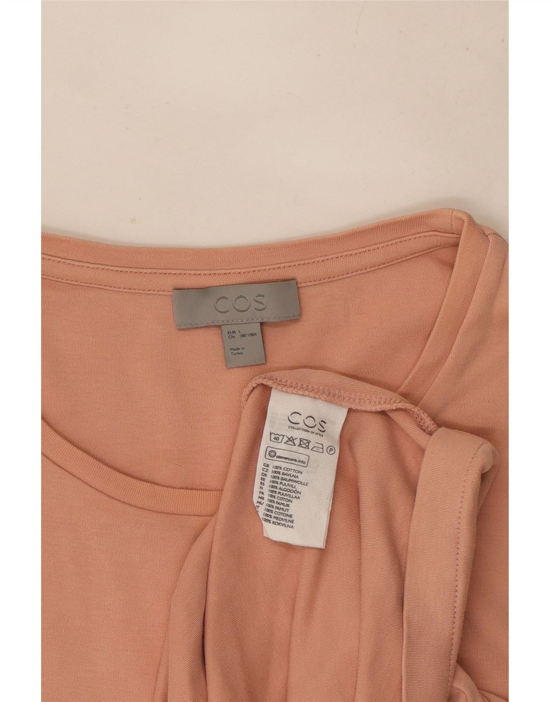 Cos Herre T-Shirt Top Stor Pink Bomuld