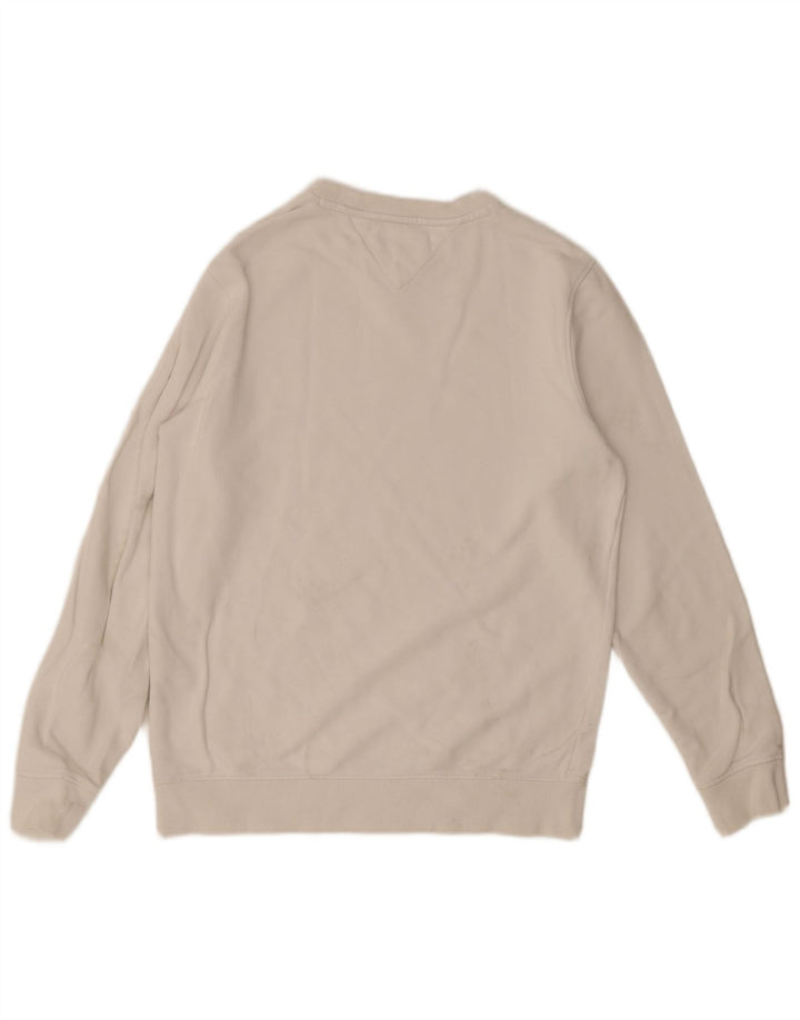 Tommy Hilfiger Herre Regular Fit Sweatshirt Jumper Medium Hvid Bomuld