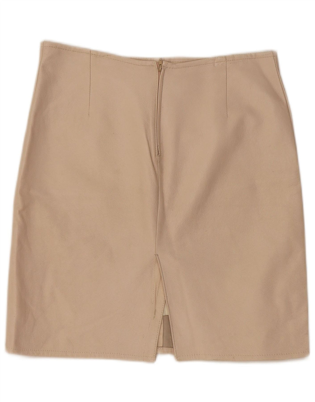 Vintage lædernederdel til kvinder W30 Medium Beige