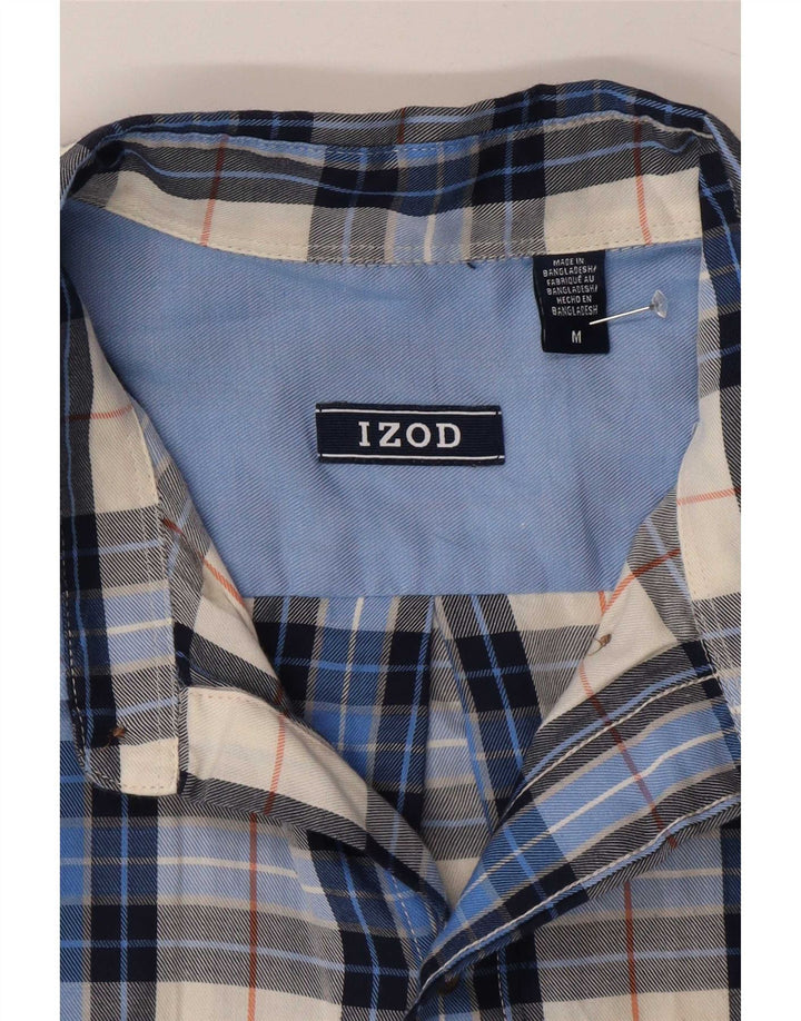 Izod Herreskjorte Medium Blå Plaid Bomuld