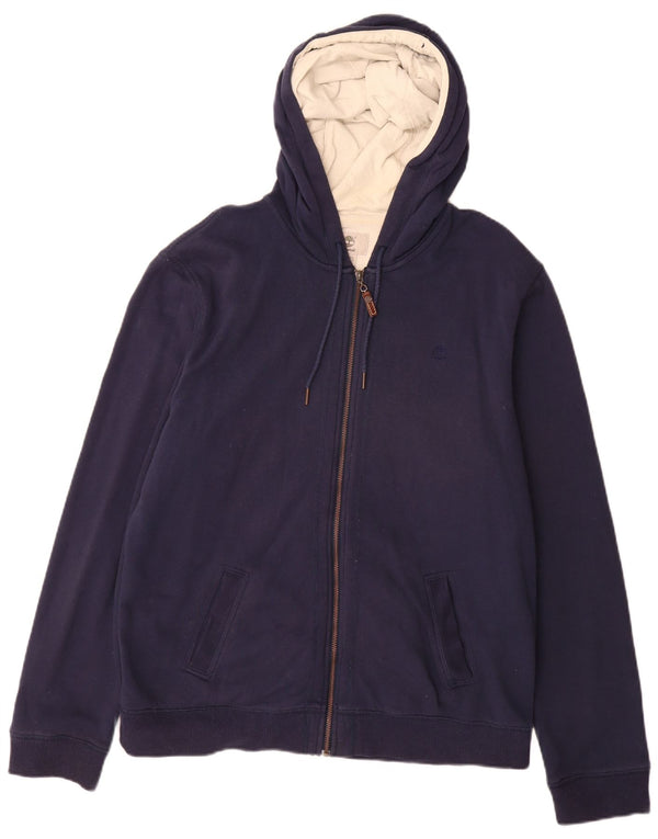 Timberland Herre Regular Fit Hættetrøje med lynlås XL Navyblå bomuld
