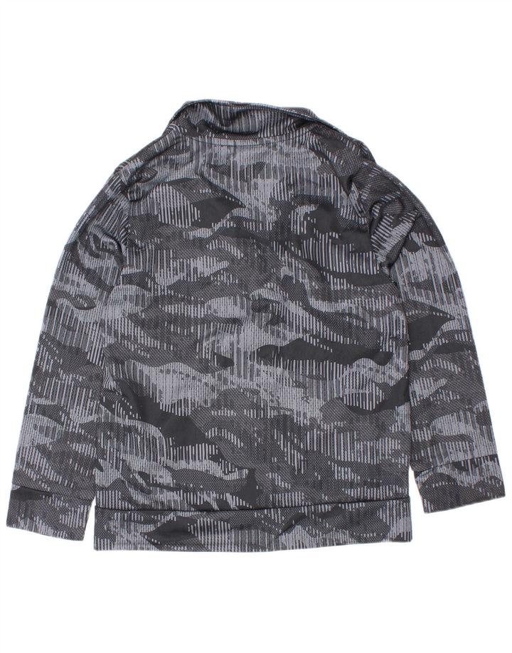 Adidas Drenge Træningsdragt Topjakke 5-6 År Grå Camouflage Polyester