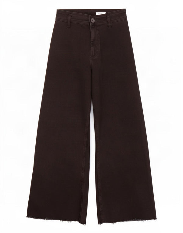 Zara Womens High Waist Wide Leg Jeans EU 36 XS W26 L29 Black Cotton