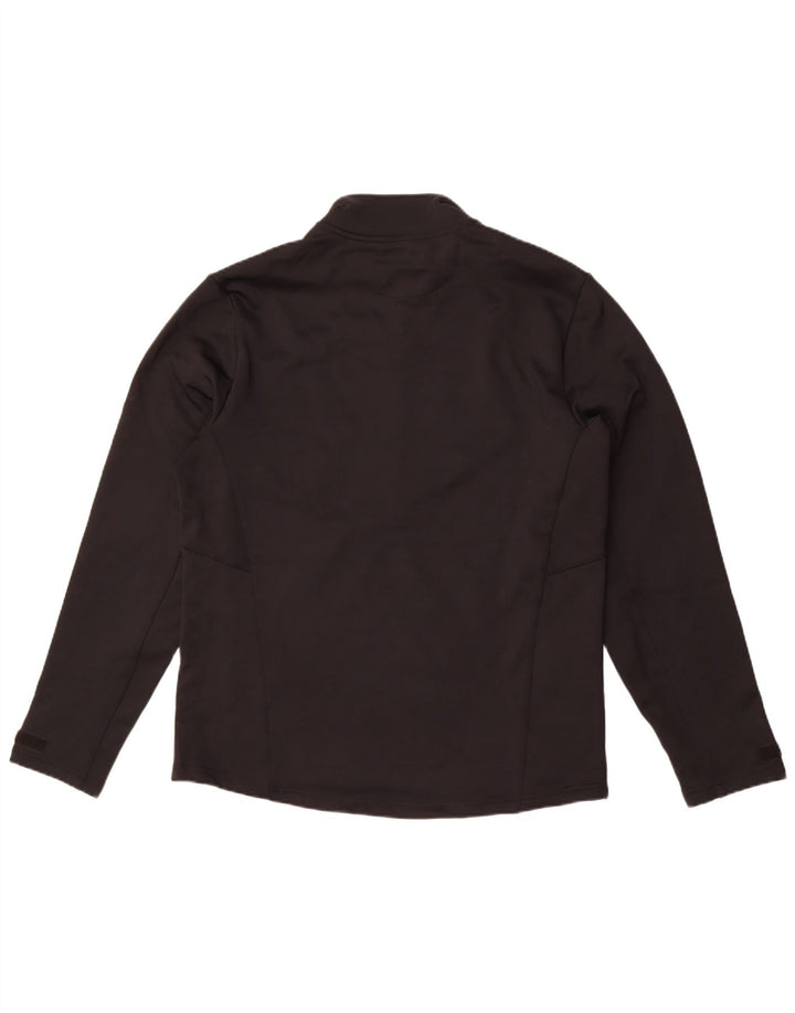 Lyle & Scott Herre Grafisk Zip Neck Pullover Træningsdragt Top Stor Sort