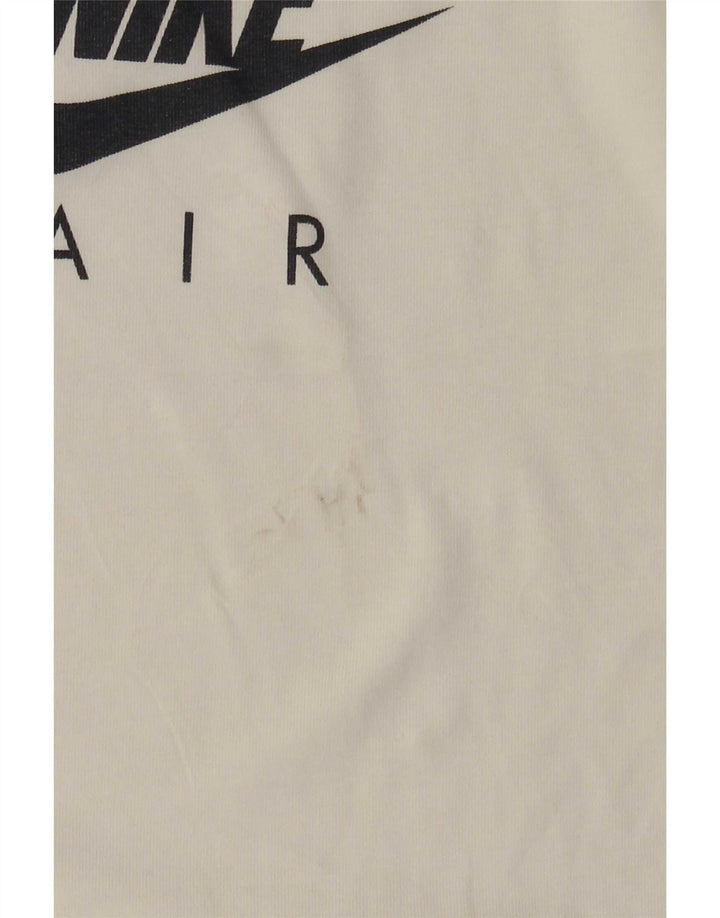 Nike Herre Air Graphic T-Shirt Top Medium Hvid Bomuld