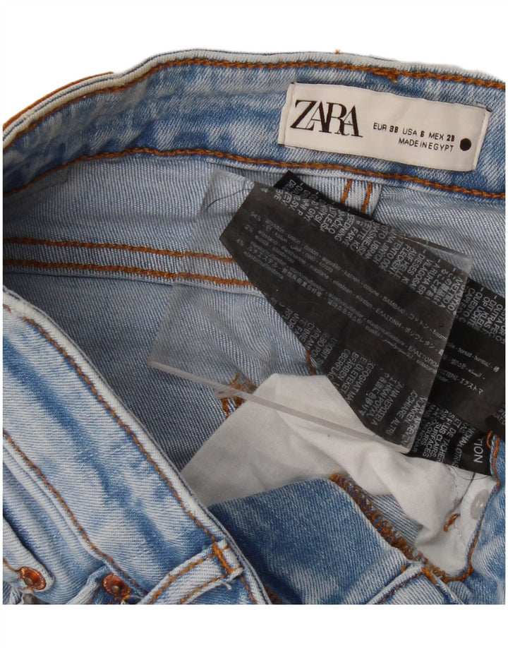 Zara Dame Flared Jeans EU 38 Small W28 L33 Blå Bomuld