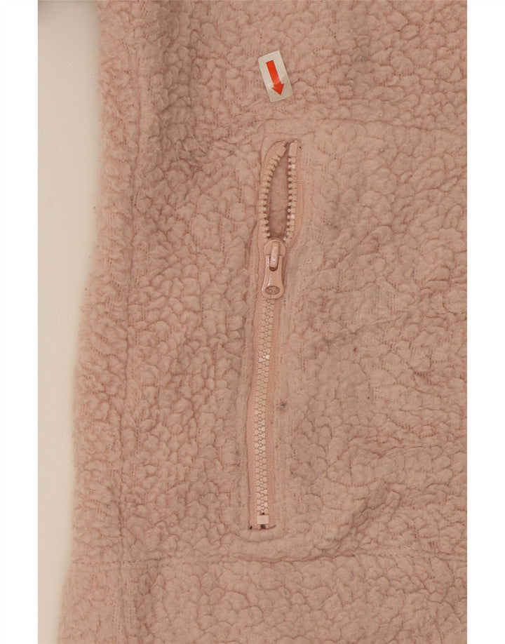 J. CREW Womens Zip Neck Fleece Jumper UK 18 XL Pink Polyester Vintage J. Crew and Second-Hand J. Crew from Messina Hembry 