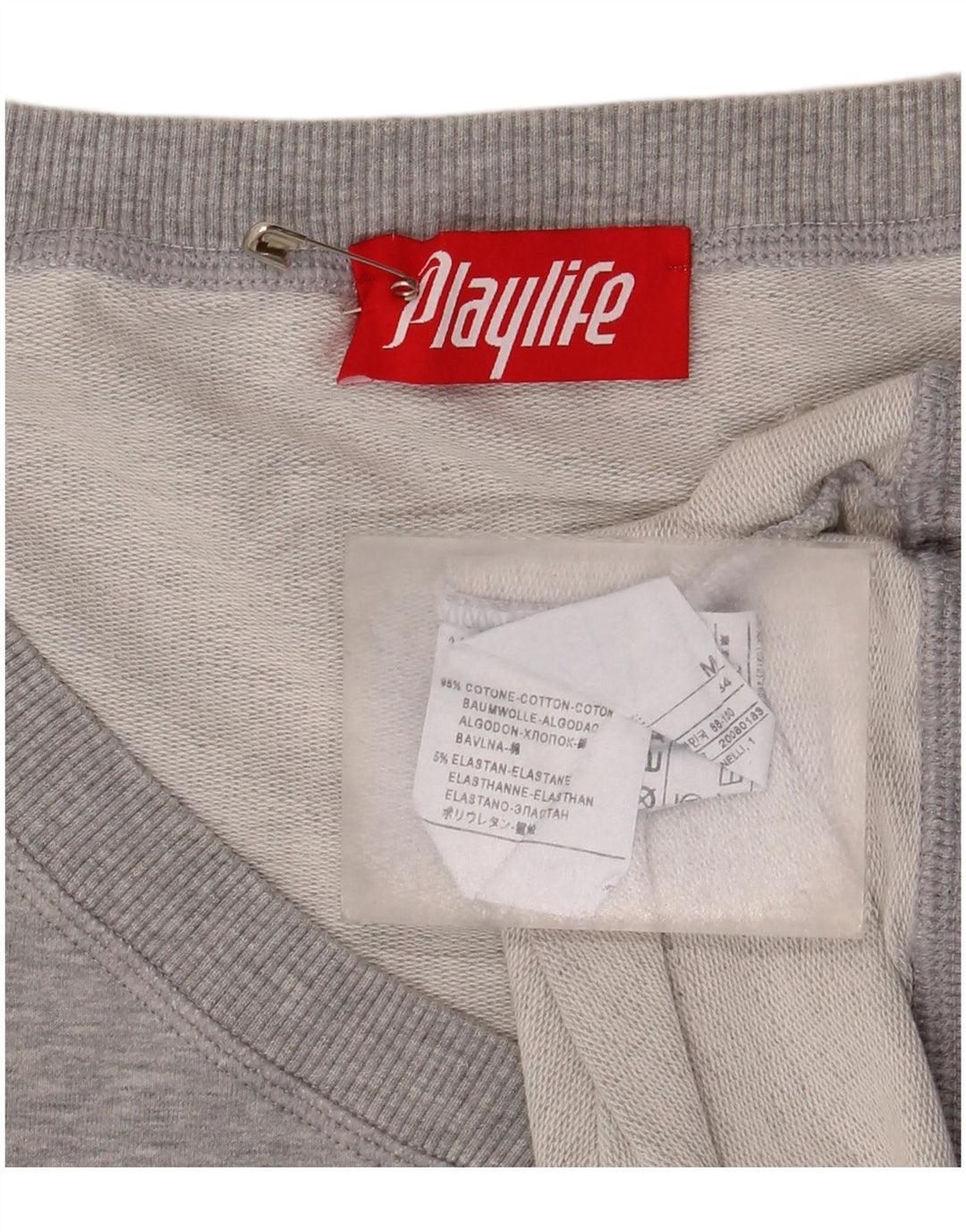 Playlife Dame Sweatshirt Jumper UK 14 Medium Grey Bomuld