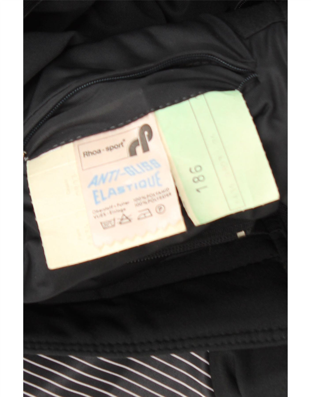 Vintage polstret herrejakke UK 36 Small Black Colourblock Polyamid