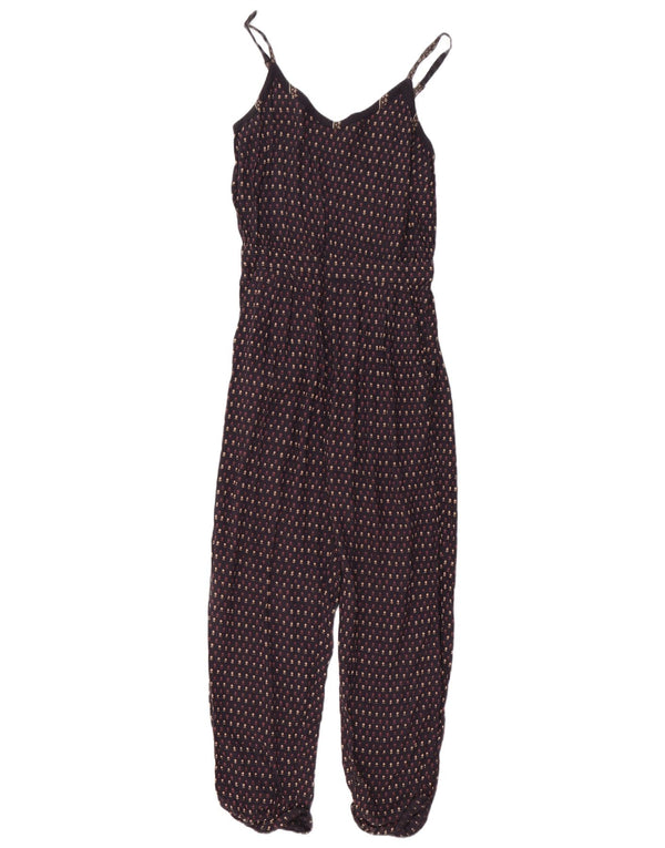 FAT FACE Dame Jumpsuit UK 6 XS Navy Blue Floral Viscose