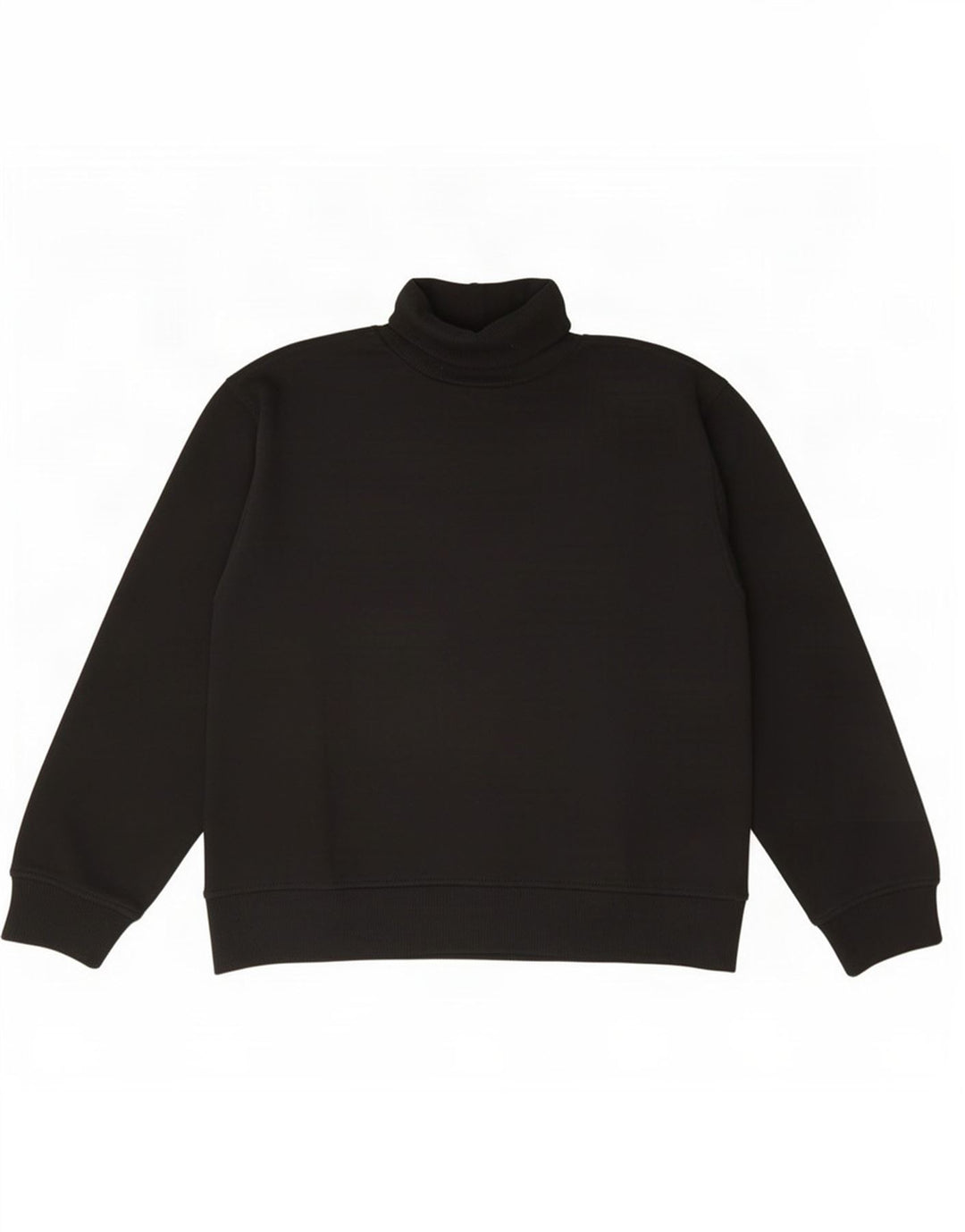 Zara Dame Rullehals Sweater UK 14 Medium Sort Bomuld