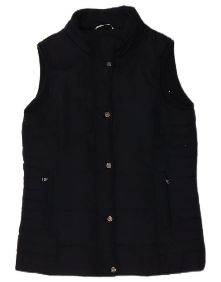 Besætningstøj Dame Oversized Polstret Gilet UK 10 Small Navy Blue Polyester