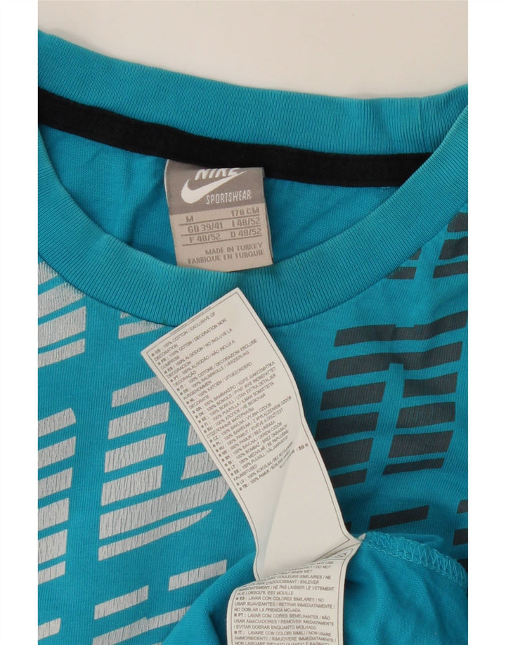 NIKE Mens Graphic T-Shirt Top UK 39/41 Medium Blue Cotton Vintage Nike and Second-Hand Nike from Messina Hembry 