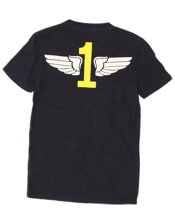 Superdry Grafisk T-shirt top til mænd XS Marineblå bomuld