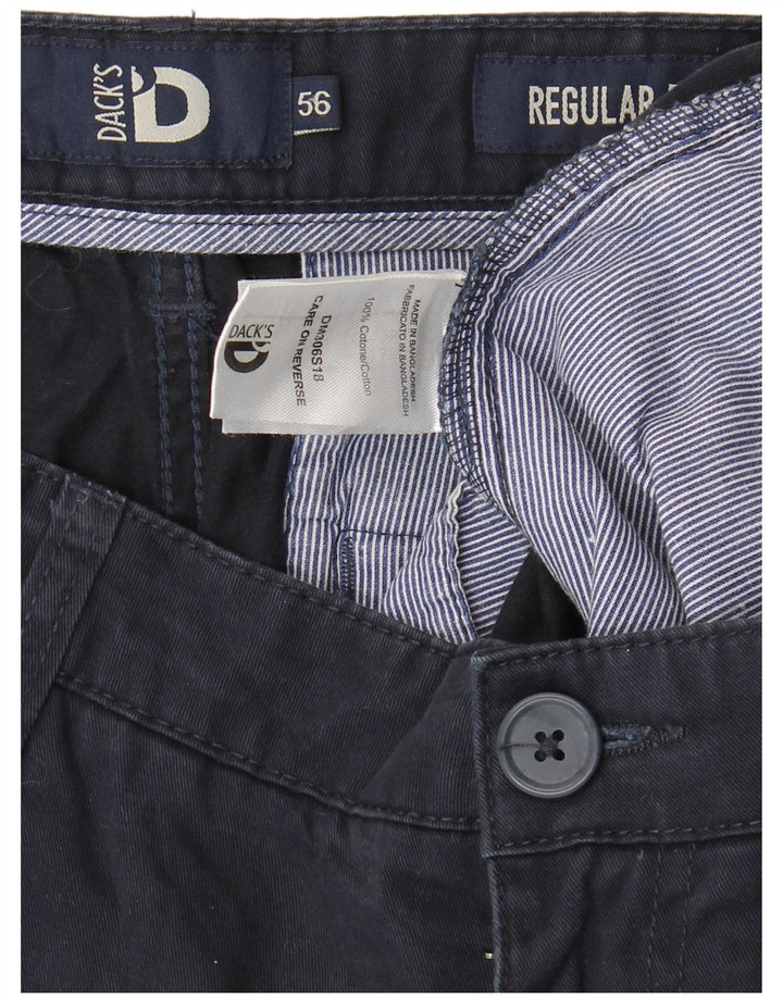 Dacks Herre Regular Fit Chino Shorts IT 56 3XL W40 Marineblå Bomuld