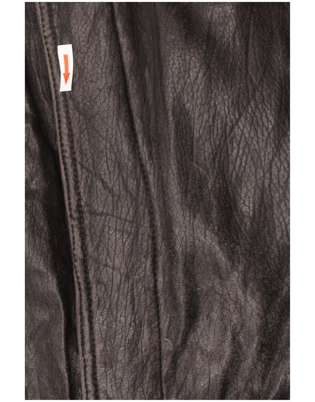 Vintage dame læderjakke IT 52 2XL sort læder