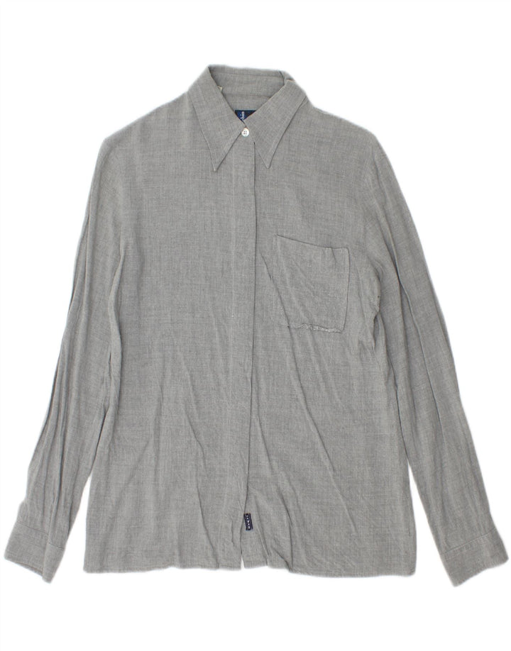 MILA SCHON Womens Shirt EU 42 Large Grey Viscose