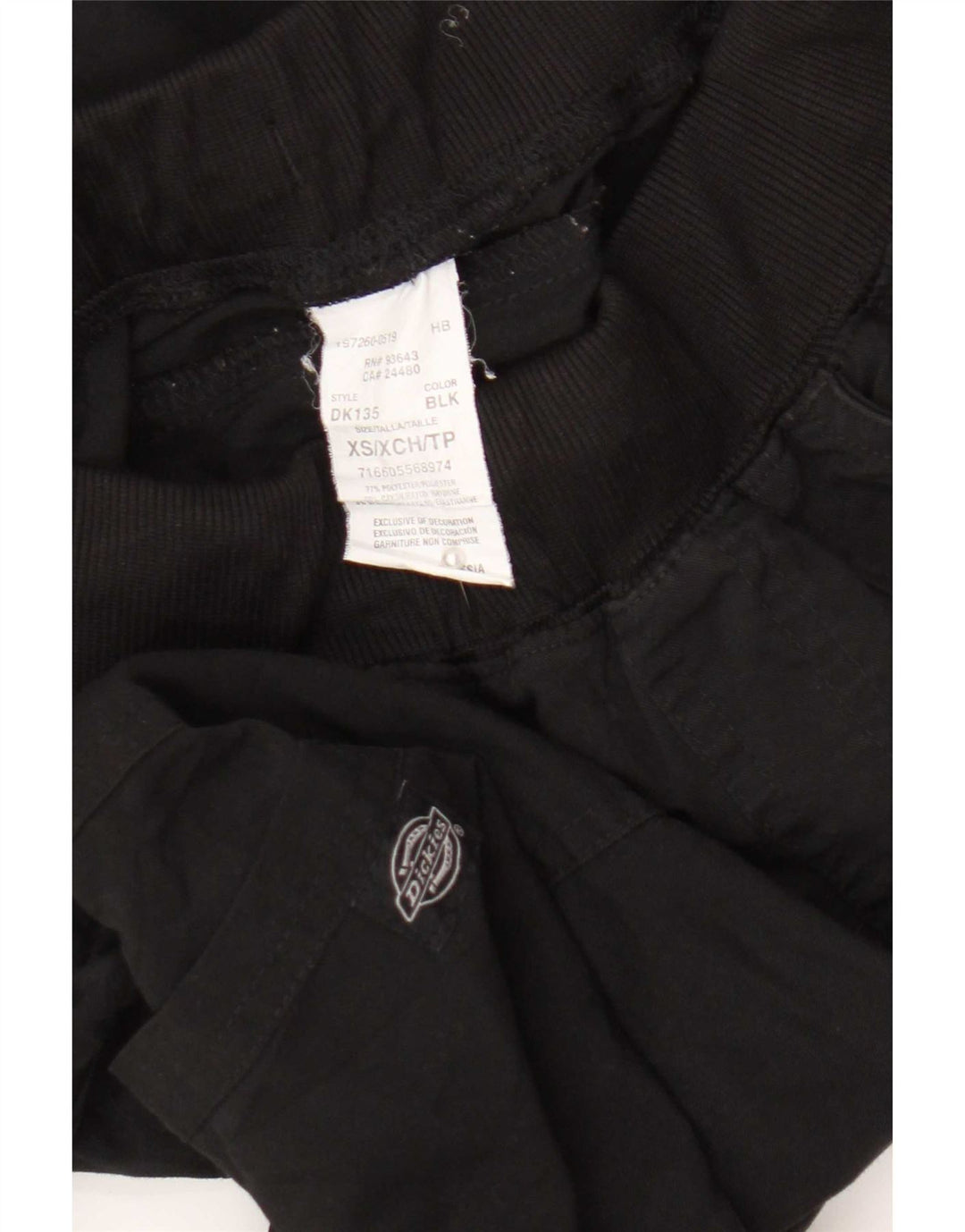 Dickies Dame Straight Cargo Bukser XS W26 L28 Sort Polyester