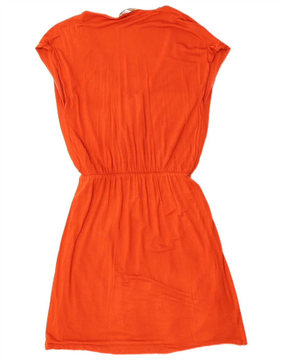Massimo Dutti Dame Basic Dress UK 10 Small Orange