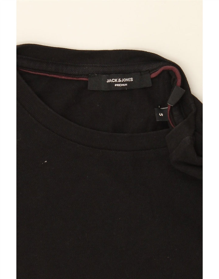 JACK & JONES Mens Top Long Sleeve Small Black Cotton Vintage Jack & Jones and Second-Hand Jack & Jones from Messina Hembry 