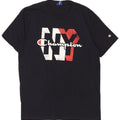 CHAMPION Herre Grafisk T-Shirt Top Stor Marineblå