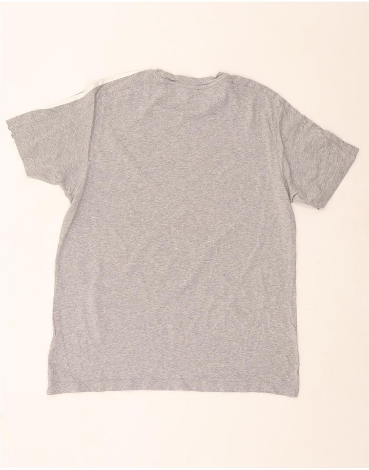 ADIDAS Herre T-Shirt Top Stor Grå Bomuld
