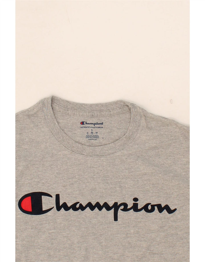 CHAMPION Mens Graphic T-Shirt Top Small Grey Cotton Vintage Champion and Second-Hand Champion from Messina Hembry 