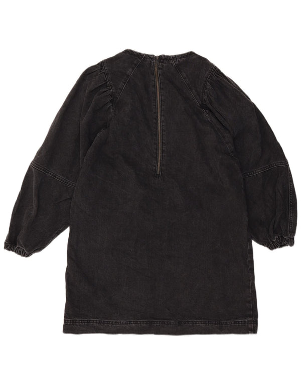Topshop Dame 3/4-ærmet denimkjole UK 14 Large Black Bomuld