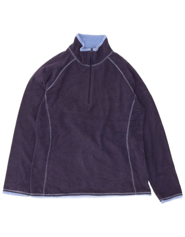 Mountain Warehouse Womens Zip Neck Fleece Jumper UK 14 Medium Navy Blue