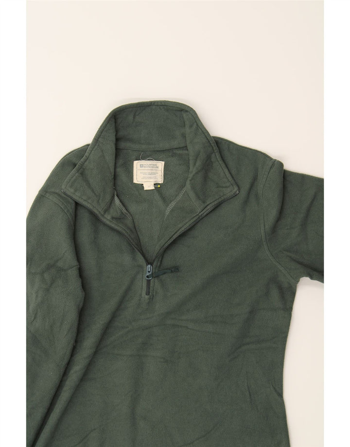 MOUNTAIN WAREHOUSE Womens Zip Neck Fleece Jumper UK 12 Medium Green Vintage Mountain Warehouse and Second-Hand Mountain Warehouse from Messina Hembry 