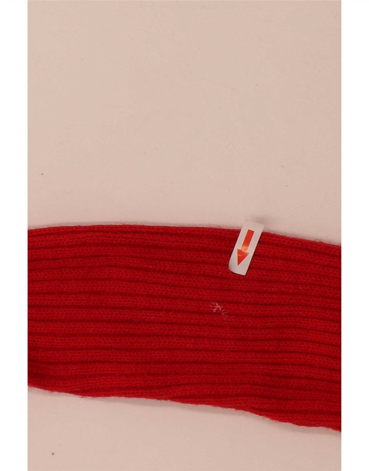 Zara Dame Cardigan Sweater UK 12 Medium Rød Akryl