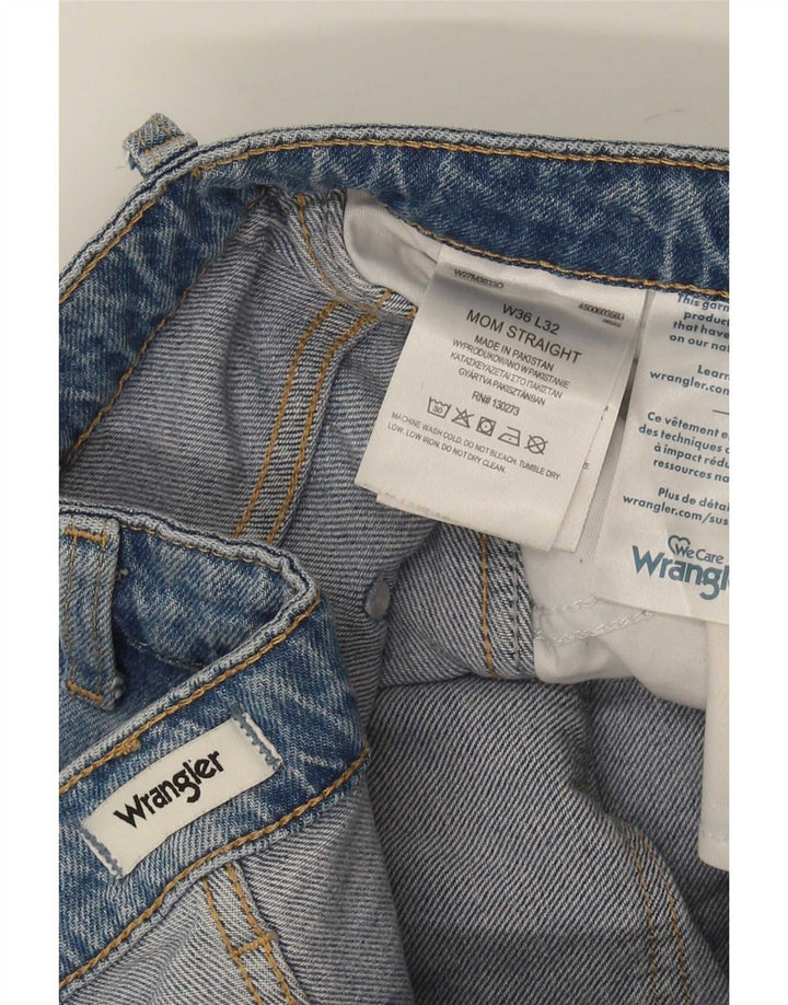 Wrangler Herre Mom Straight Jeans W36 L32 Blå Bomuld
