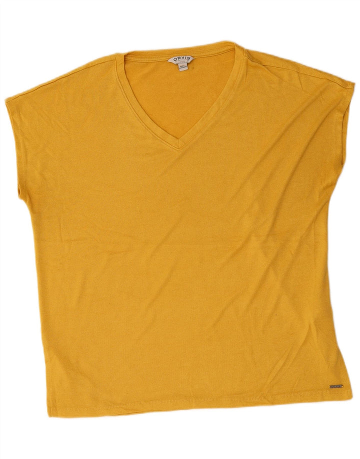 ORVIS T-shirt top UK 18 XL gul polyester
