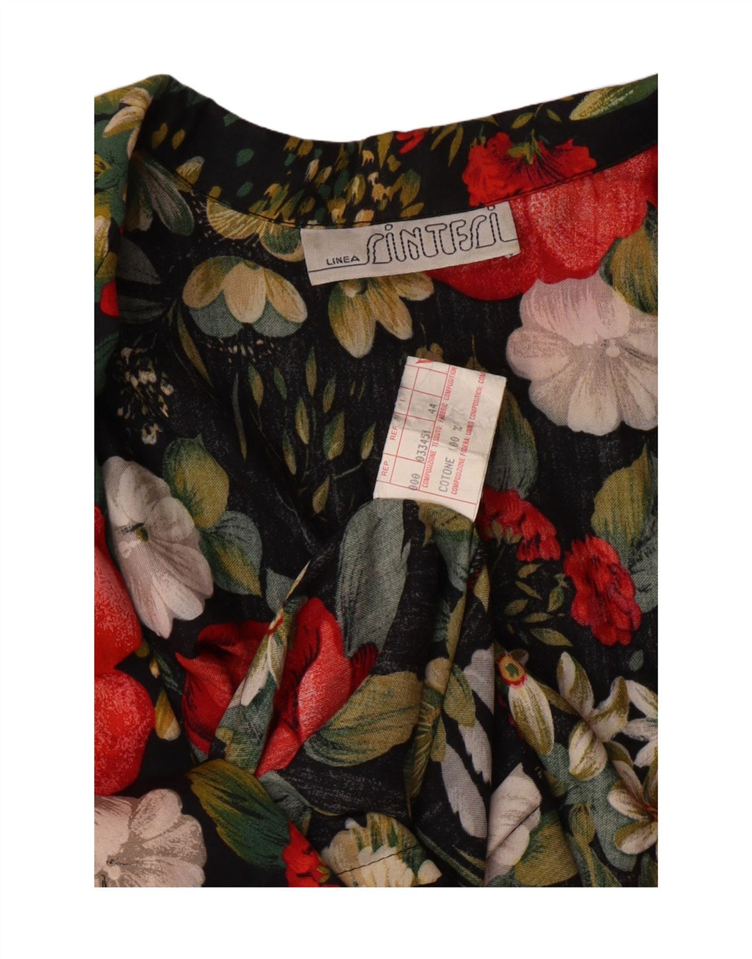 VINTAGE Womens 1 Button Blazer Jacket IT 44 Medium Black Floral Vintage Vintage and Second-Hand Vintage from Messina Hembry 