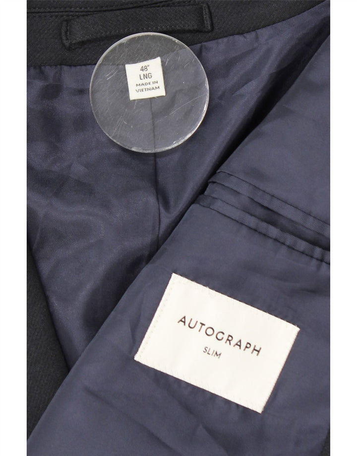 Marks & Spencer Herre Autograph Slim Fit Blazer Jacket UK 48 4XL Navy Blue