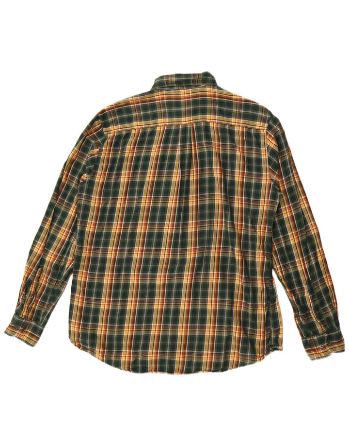 Kappa herre flannelskjorte XL grøn ternet bomuld
