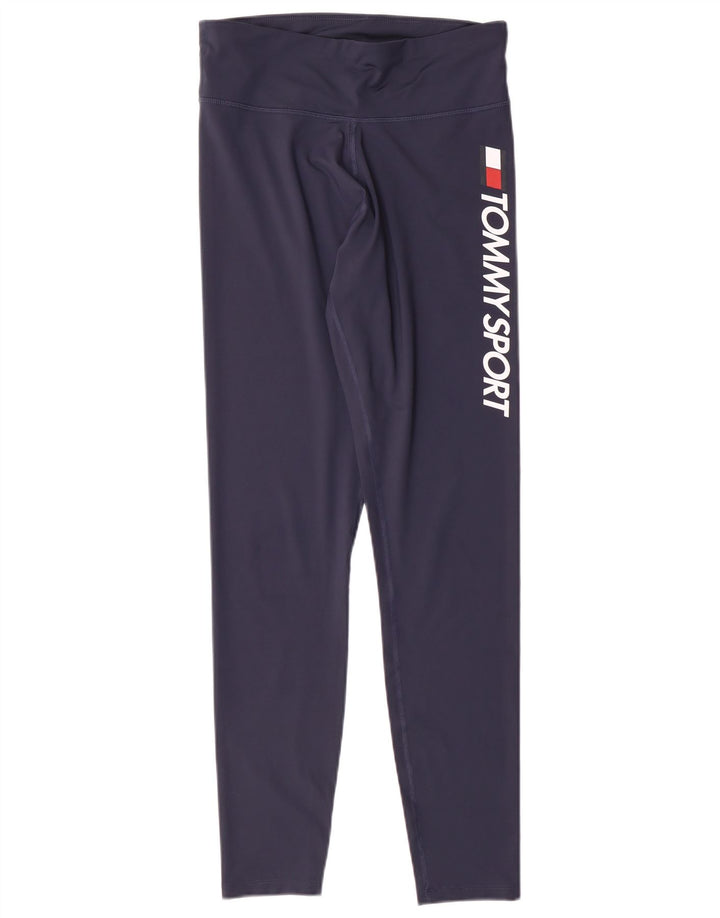 Tommy Hilfiger Grafiske Leggings til kvinder UK 12 Medium Navy Blue Polyester