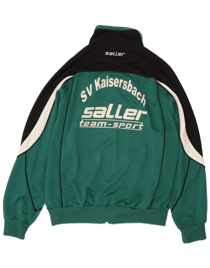 Saller Herre grafisk træningsdragt Topjakke Stor Grøn Colourblock Polyester