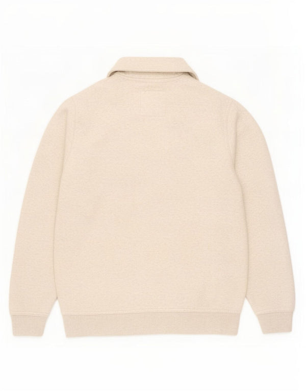 Besætningstøj Herre lynlås-hals sweater Jumper Medium Beige Flecked Bomuld