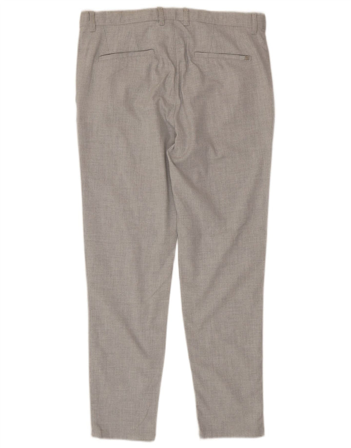 Zara Herre Slim Fit Chino Bukser EU 40 Medium W31 L29 Grå Polyester