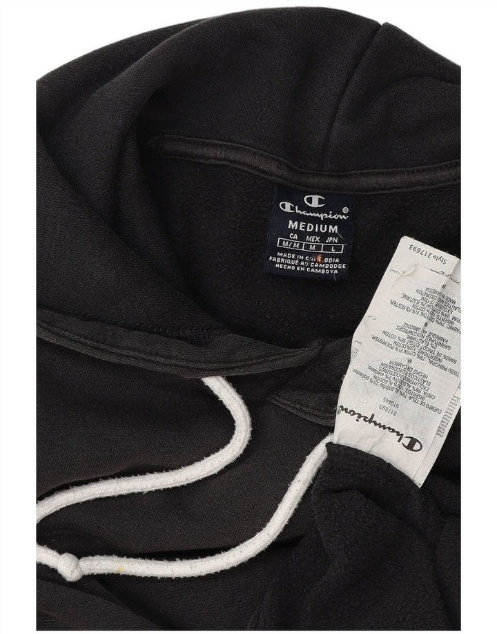 CHAMPION Mens Hoodie Jumper Medium Black Cotton