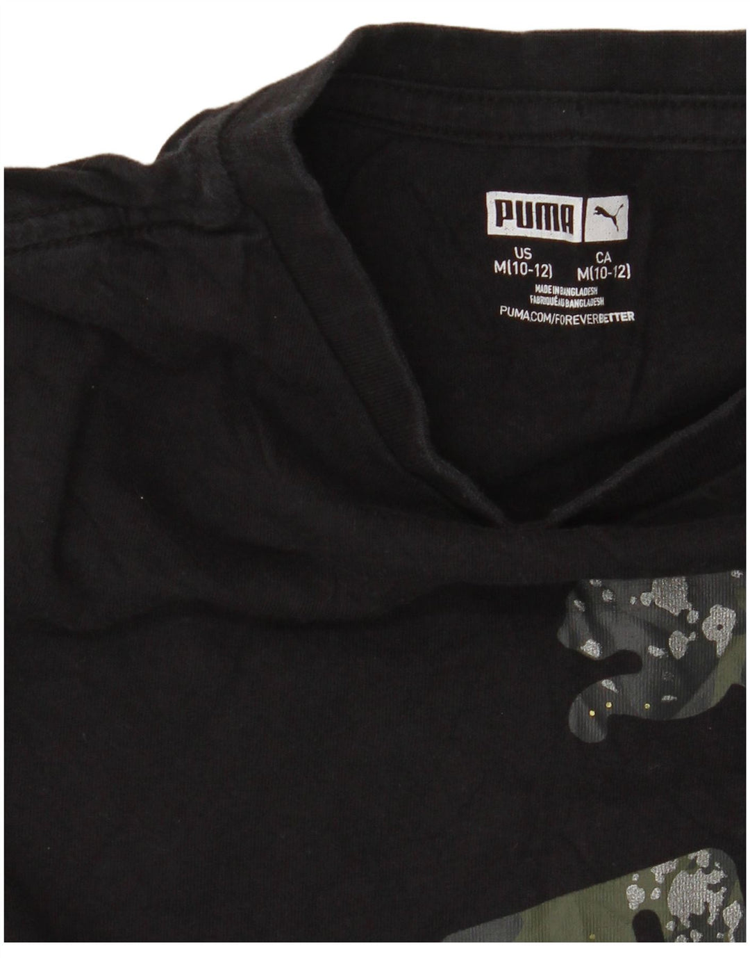 PUMA Grafisk T-shirt til drenge Top 10-11 år Medium Sort