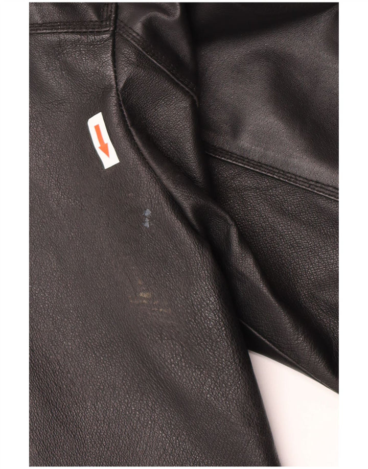 Vintage herre læderjakke IT 52 XL sort læder