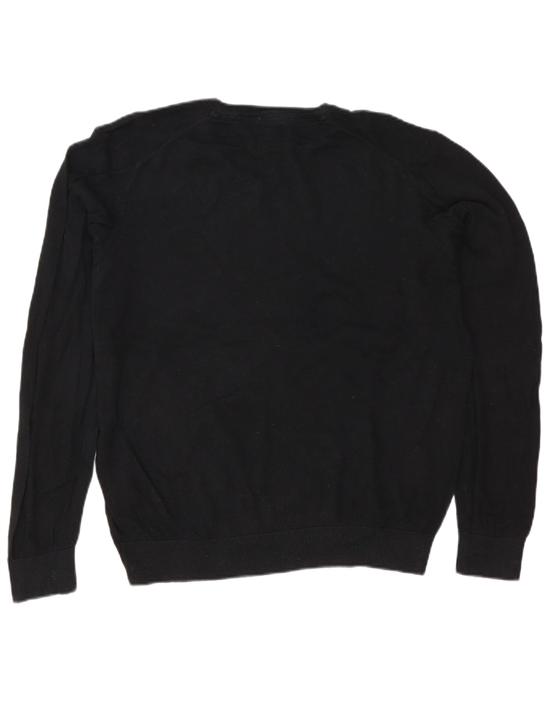 Marks & Spencer Herre Regular Fit V-hals sweater Stor sort bomuld