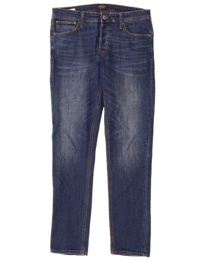 Jack & Jones Herre Slim Jeans W32 L32 Blå Bomuld