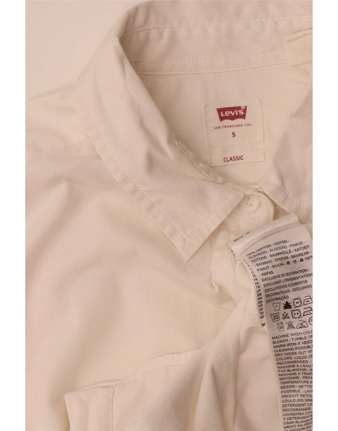 Levi's Boys Classic Fit skjorte 14-15 år Lille hvid bomuld