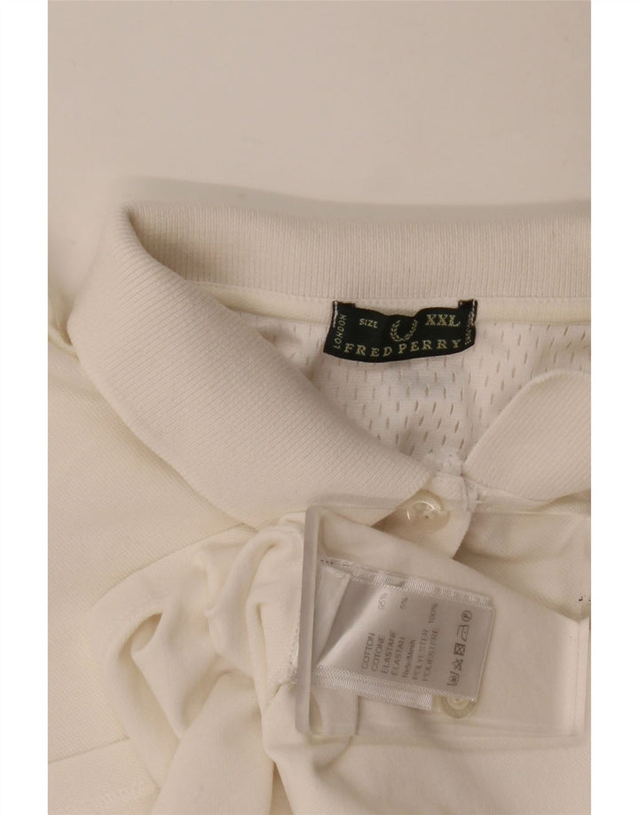 Fred Perry Dame Polo Shirt UK 20 2XL Hvid Bomuld