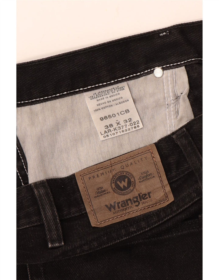 Wrangler Straight Jeans til mænd W38 L26 sort bomuld